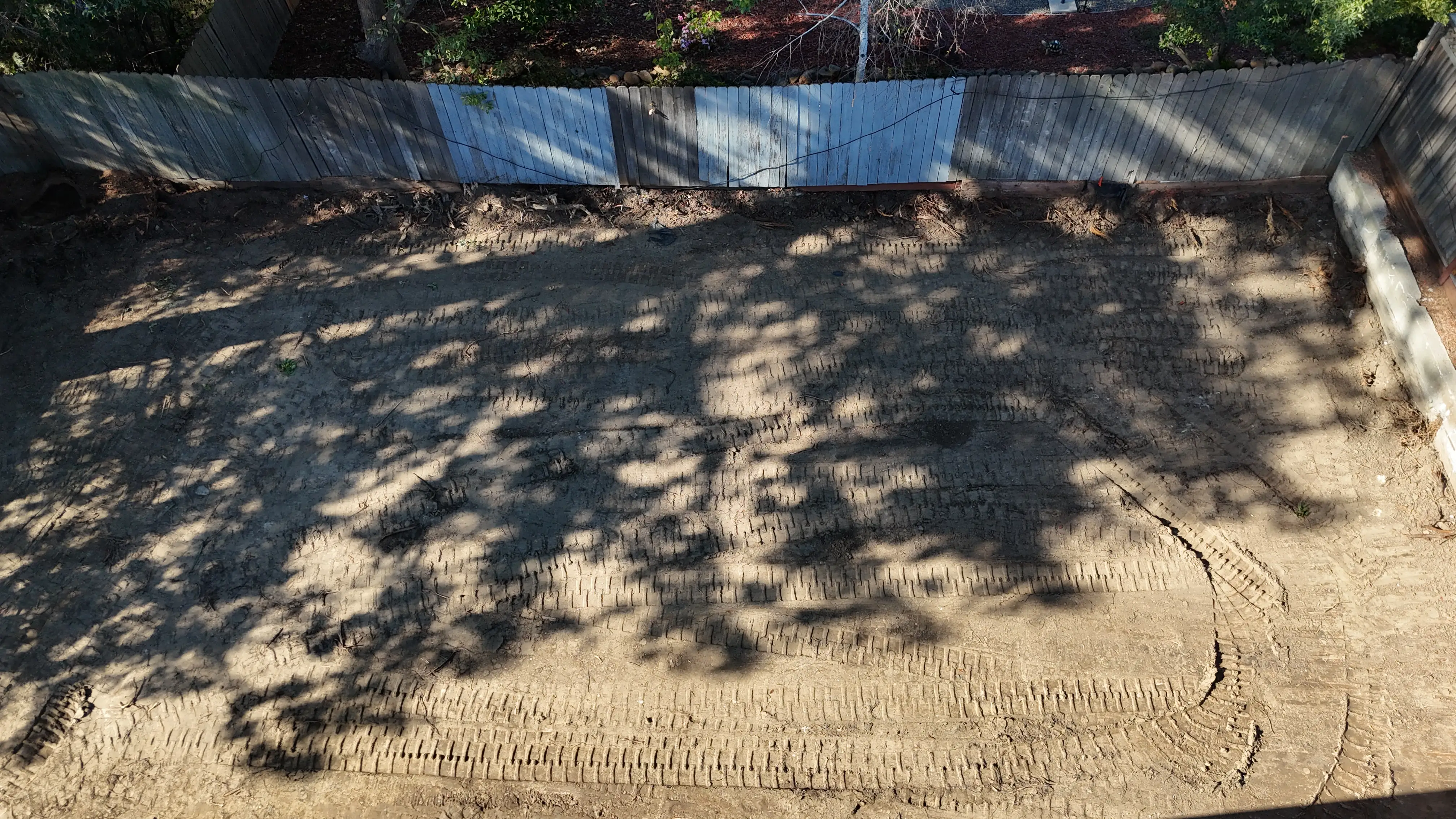 Aerial view of a graded residential lot after a Demo Patrol demolition